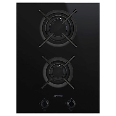 Smeg PV632CNX Dolce Still Novo Gas Hob, Black Glass